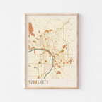 sioux city, iowa map poster - image 1