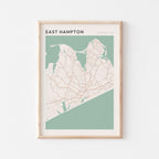 east hampton, new york map poster - image 1