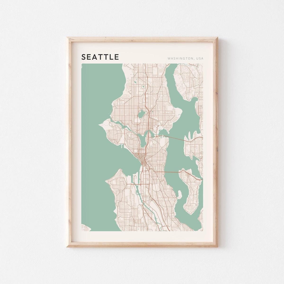 seattle, washington map poster - image 1