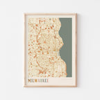 milwaukee, wisconsin map poster - image 1
