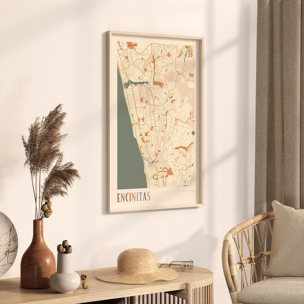 encinitas, california map poster - image 2