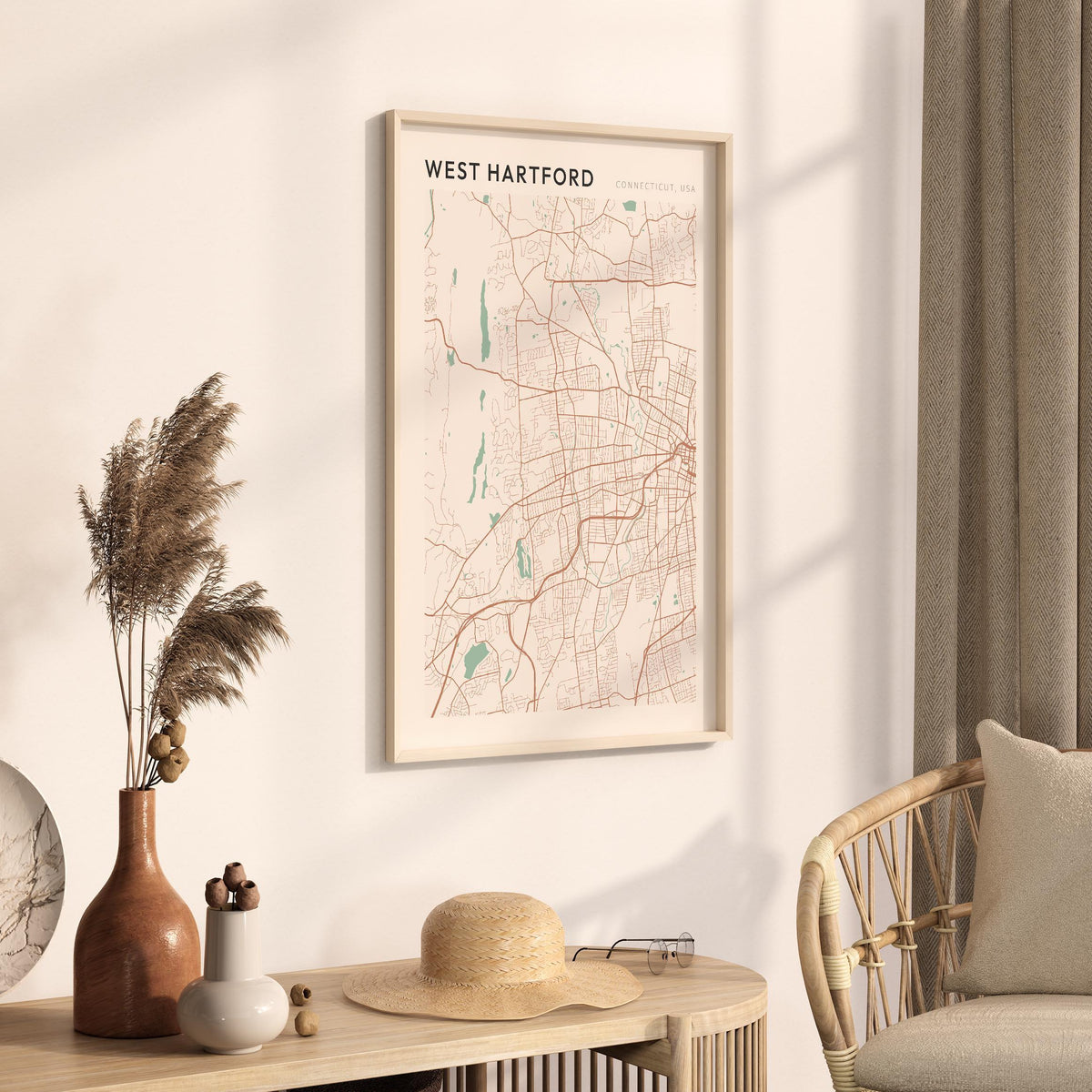 west hartford, connecticut map poster - image 2