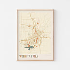 wichita falls, texas map poster - image 1