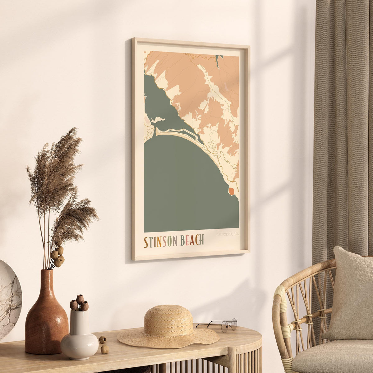 stinson beach, california map poster - image 2