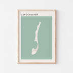 caye caulker, belize map poster - image 1