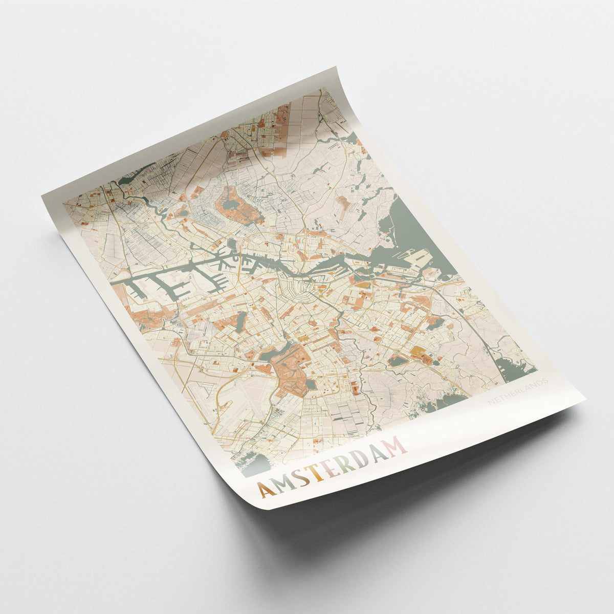 amsterdam netherlands map poster - image 4