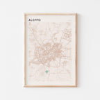 aleppo, syria map poster - image 1