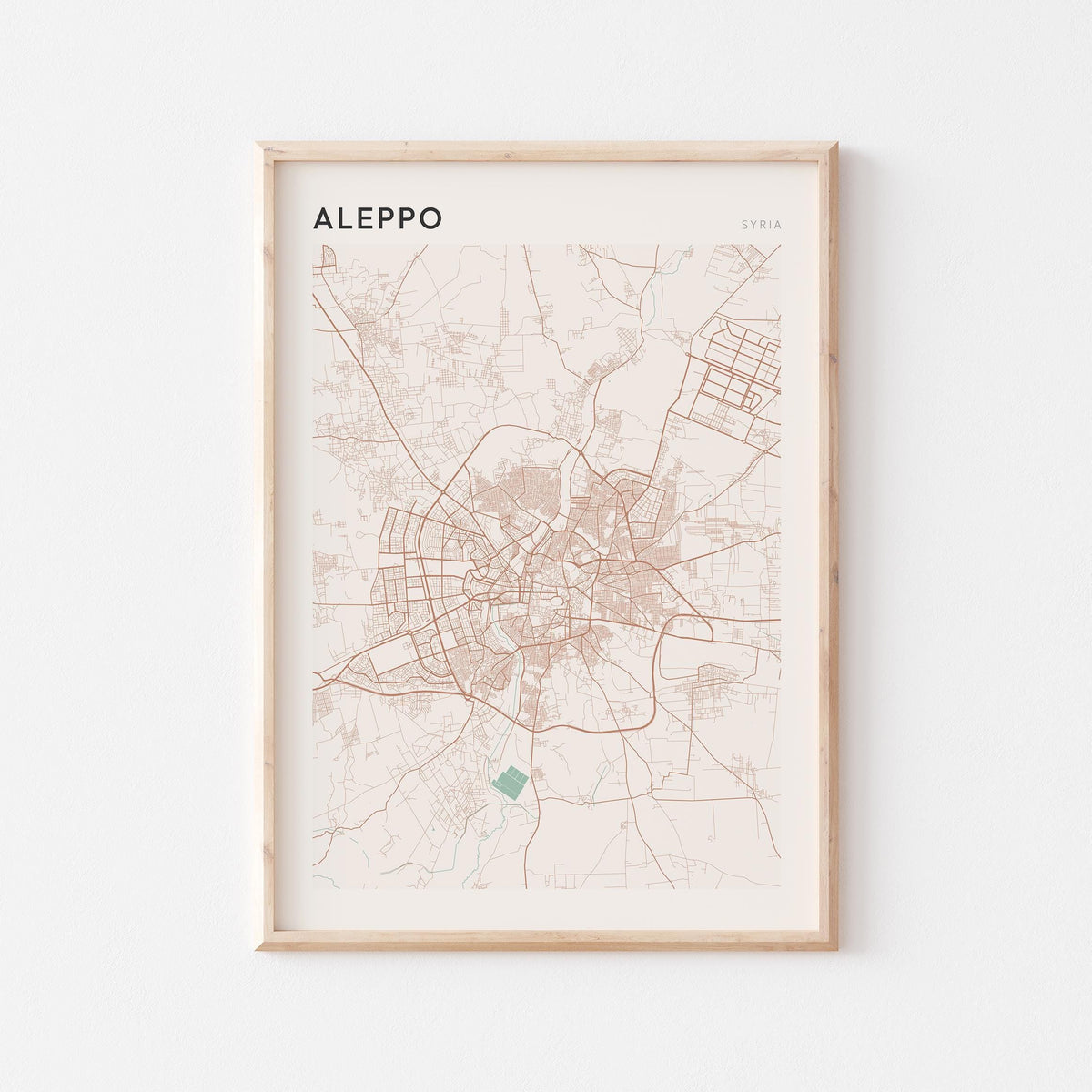 aleppo, syria map poster - image 1