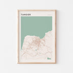 tangier, morocco map poster - image 1