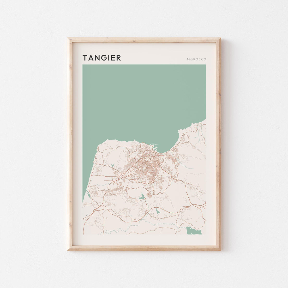 tangier, morocco map poster - image 1