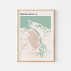 barranquilla, colombia map poster - image 1