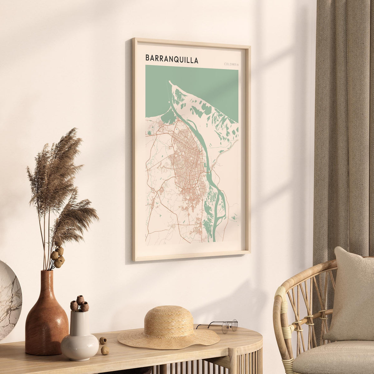 barranquilla, colombia map poster - image 2