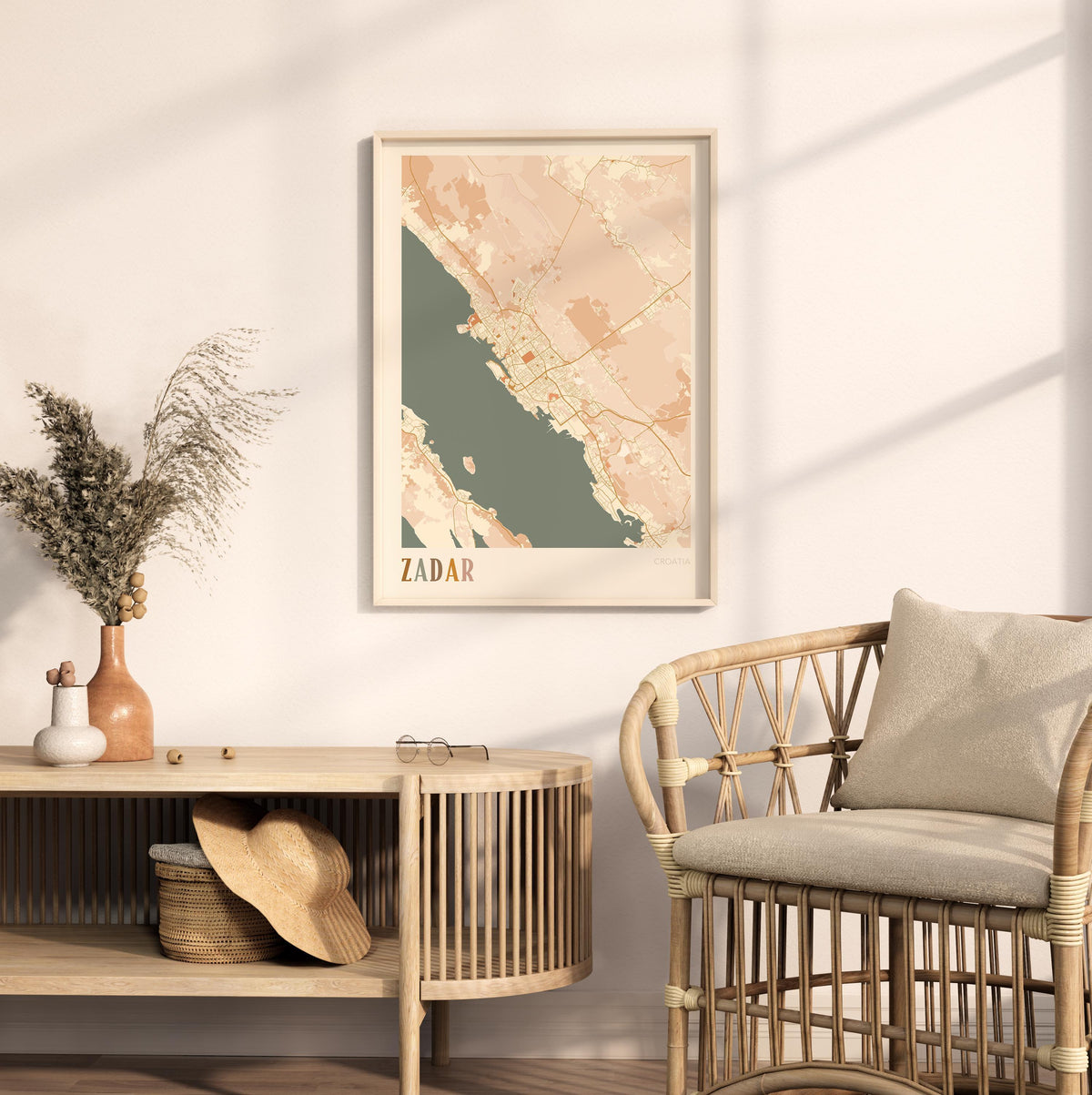 zadar croatia map poster - image 3