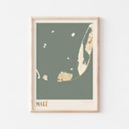 male, maldives map poster - image 1