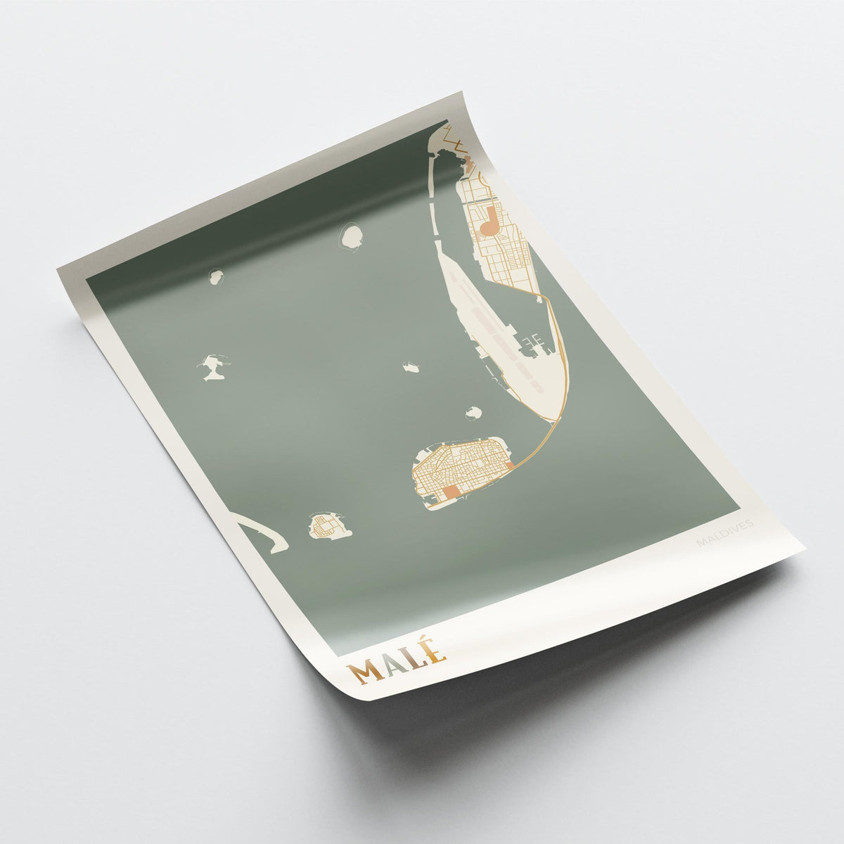 male, maldives map poster - image 4