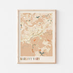 karlovy vary czechia map poster - image 1
