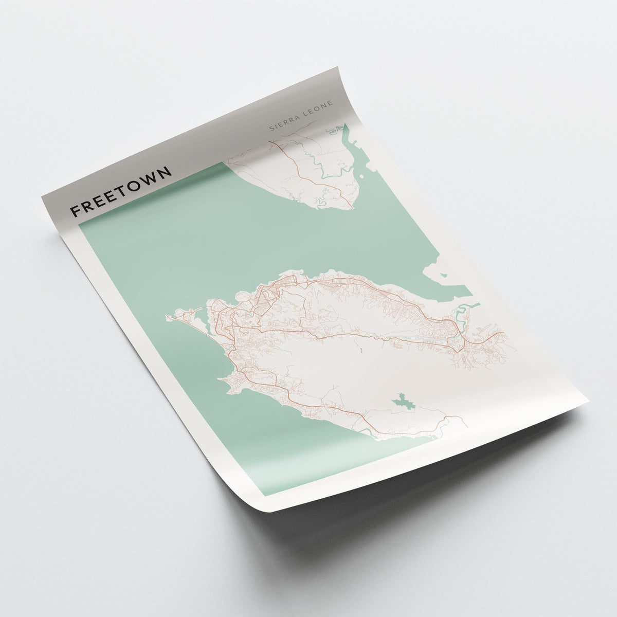 freetown, sierra leone map poster - image 4