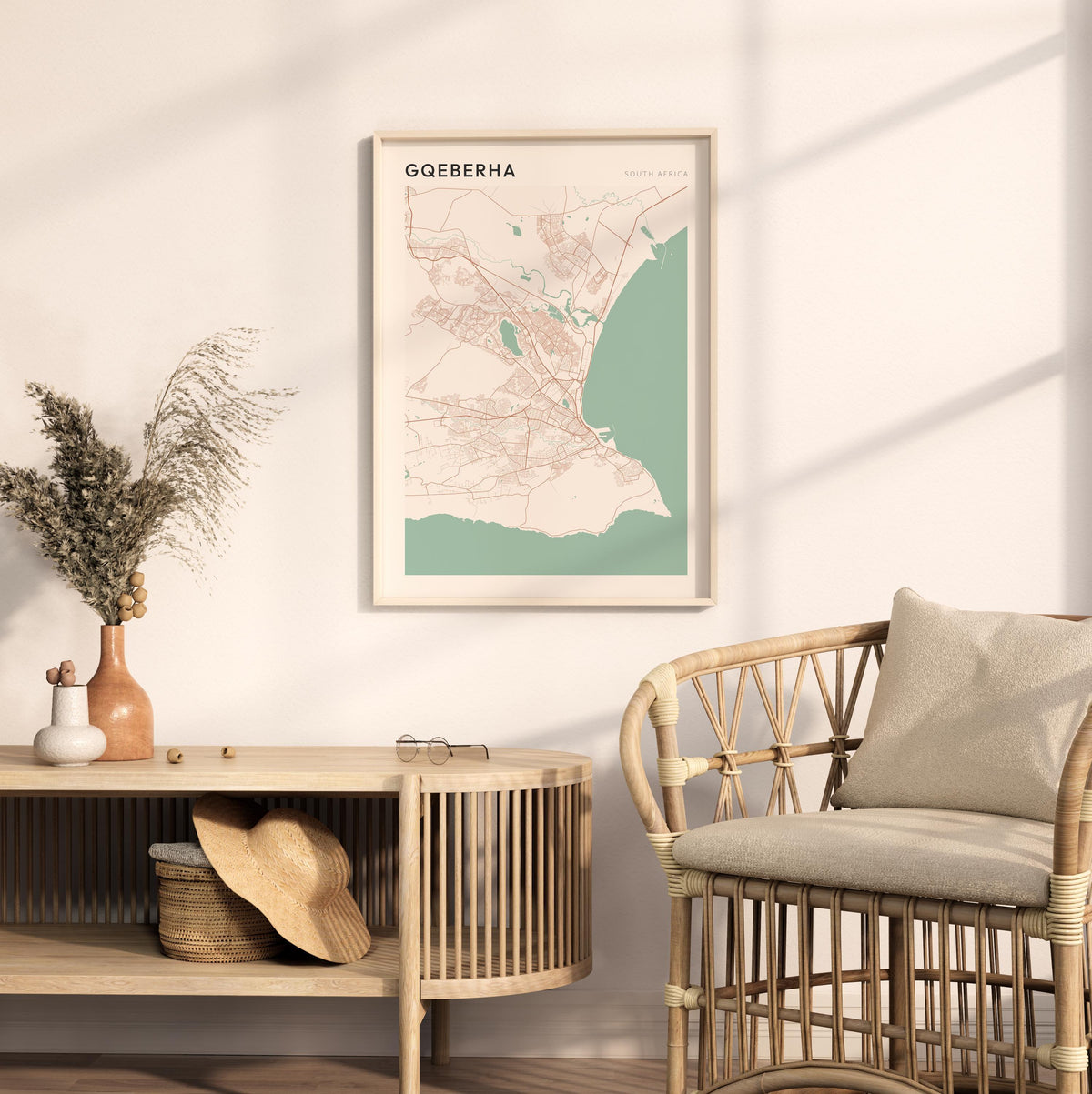 gqeberha, south africa map poster - image 5