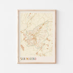 san marino san marino map poster - image 1