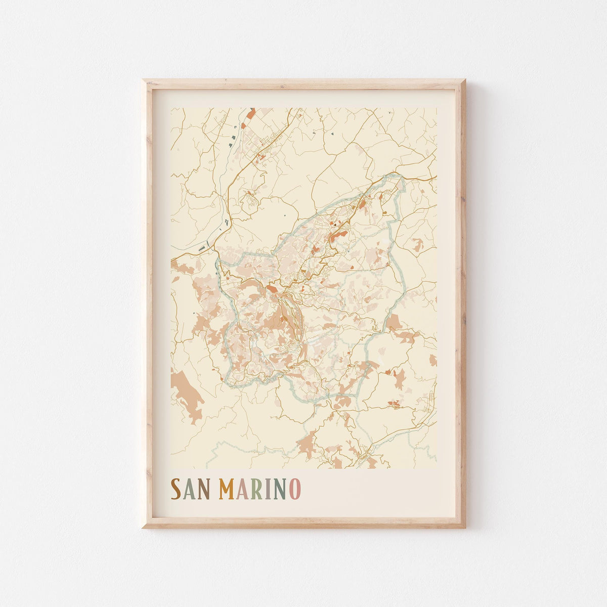 san marino san marino map poster - image 1
