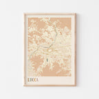 lucca italy map poster - image 1