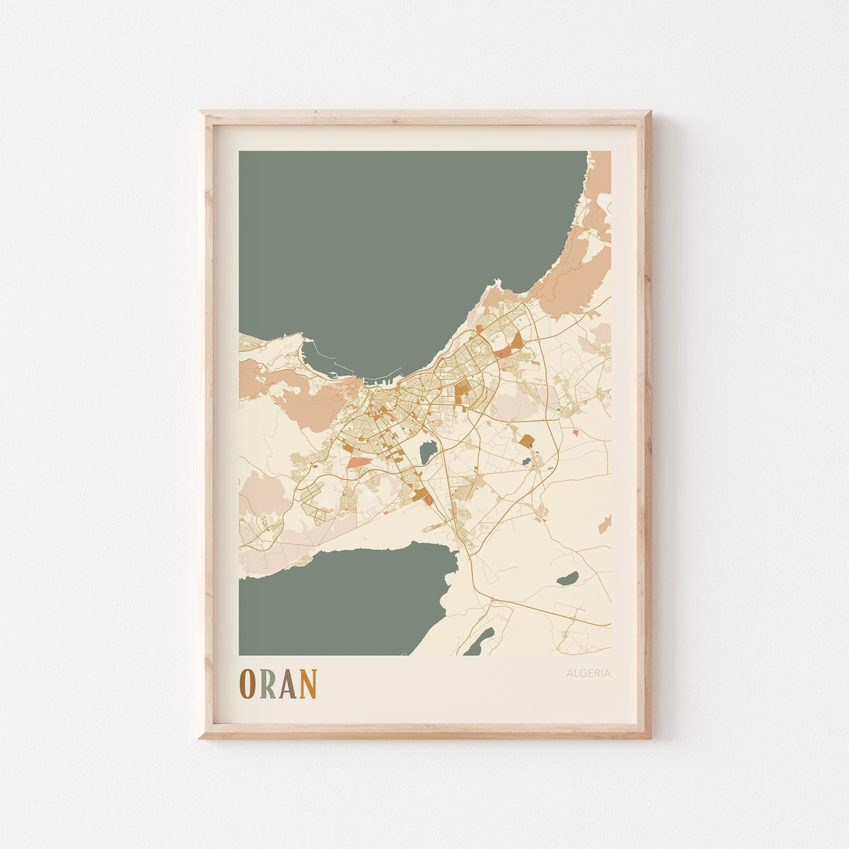 oran, algeria map poster - image 1