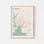 plymouth, united kingdom map poster - image 1