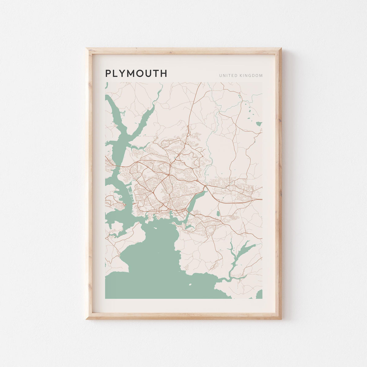 plymouth, united kingdom map poster - image 1