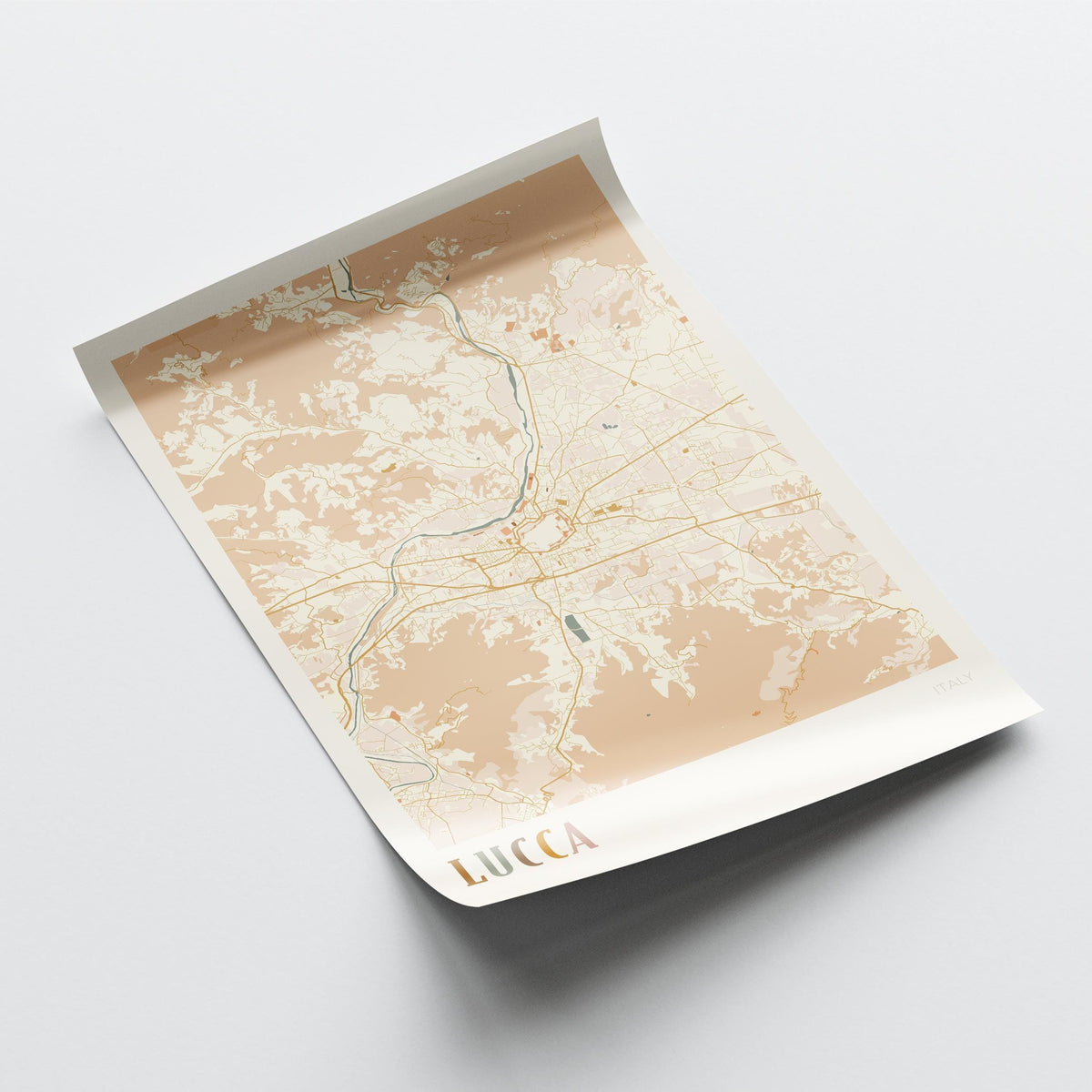 lucca italy map poster - image 4