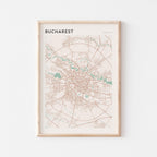 bucharest romania map poster - image 1