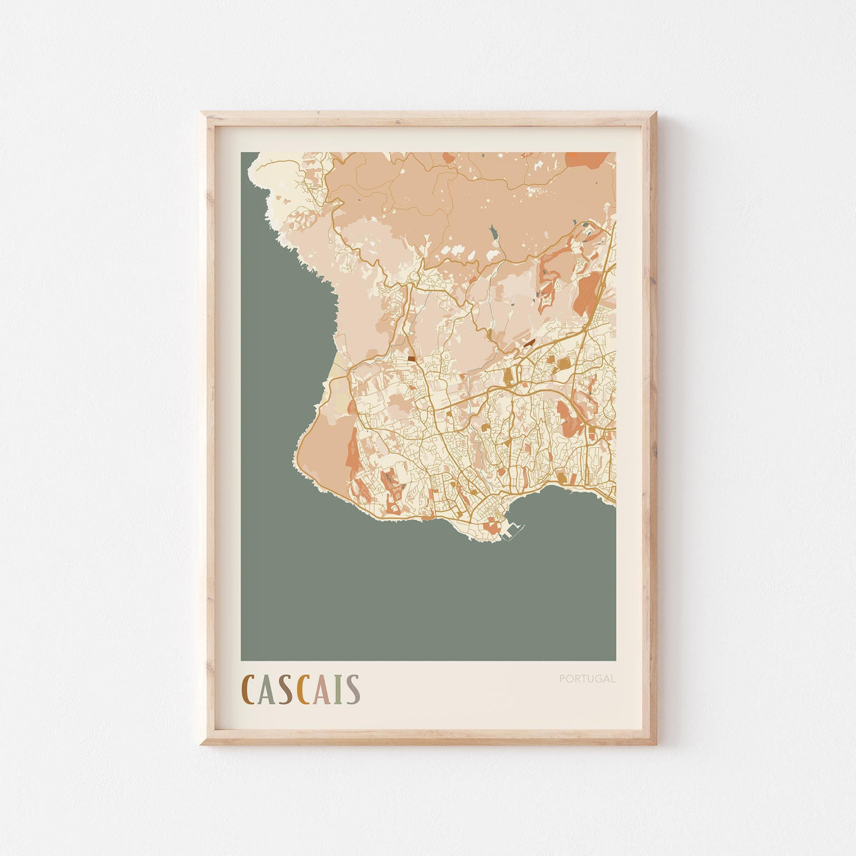 cascais portugal map poster - image 1