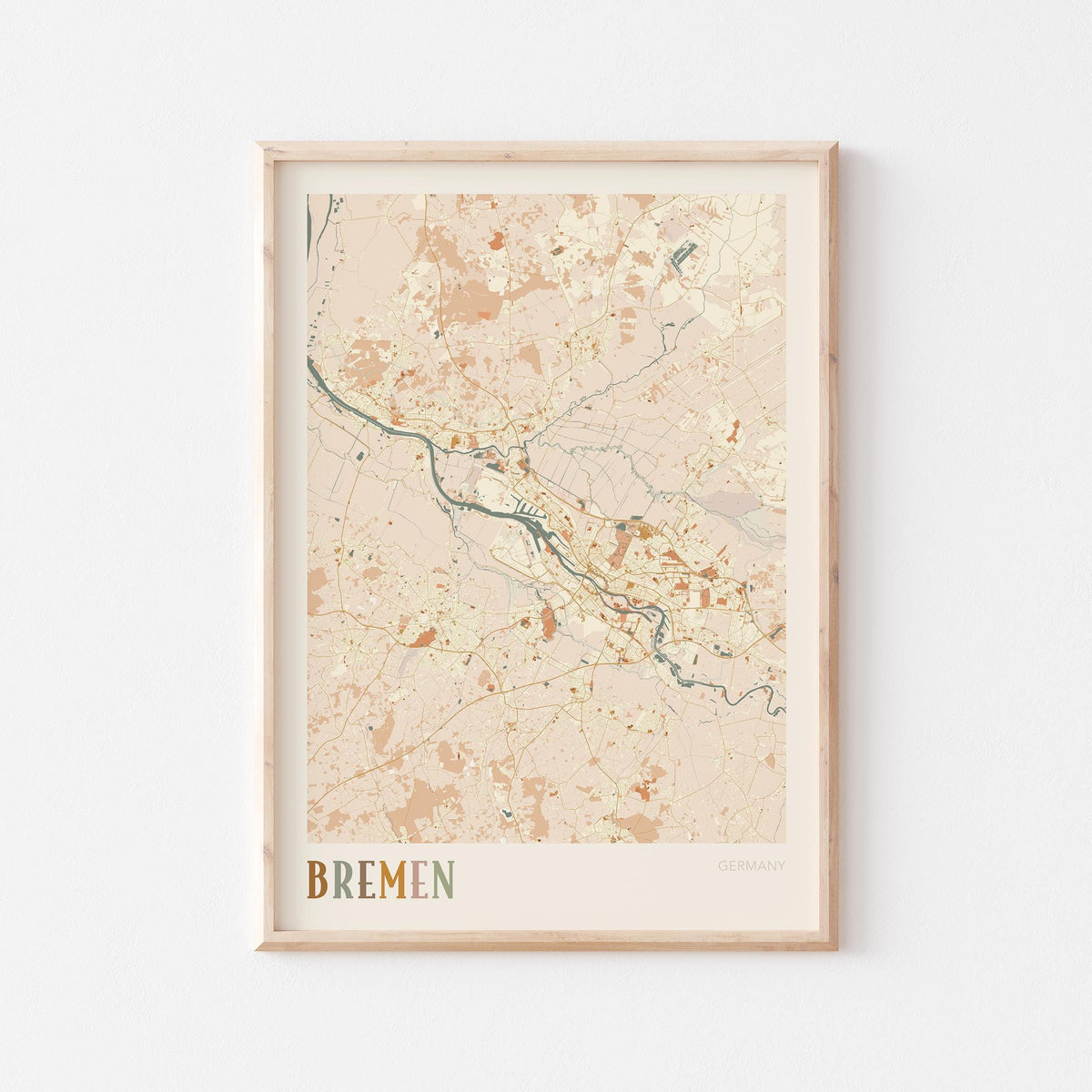 bremen germany map poster - image 1