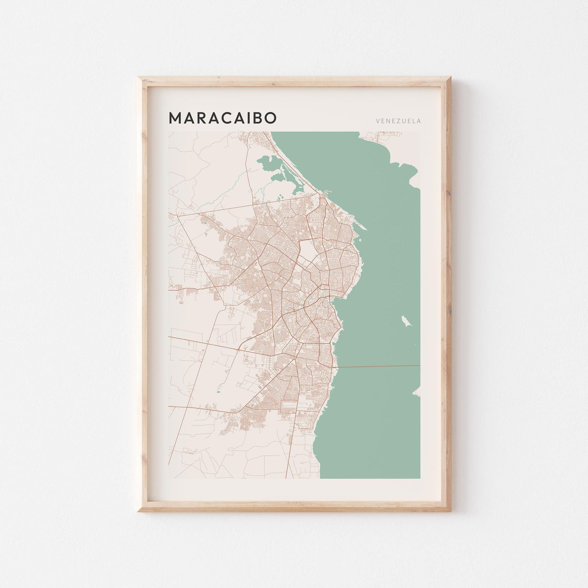 maracaibo, venezuela map poster - image 1