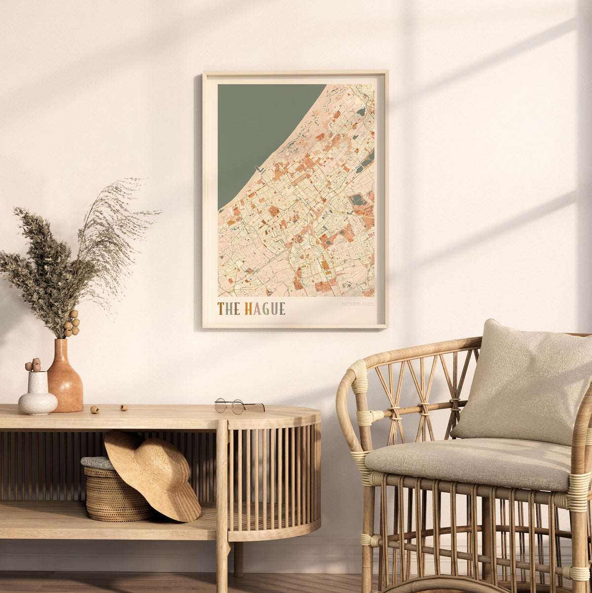 the hague netherlands map poster - image 3