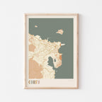 corfu greece map poster - image 1
