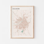 culiacan, mexico map poster - image 1