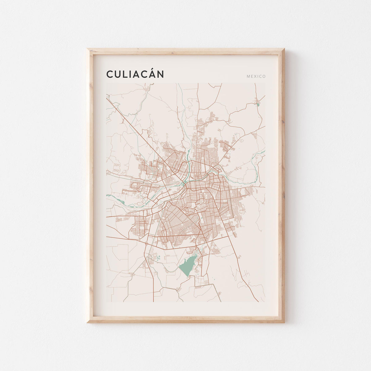 culiacan, mexico map poster - image 1