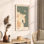 corfu greece map poster - image 2