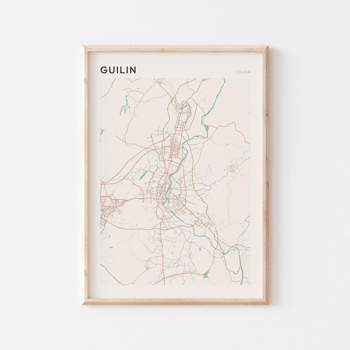 guilin, china map poster - image 1