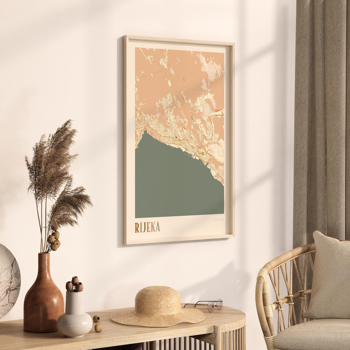 rijeka croatia map poster - image 2