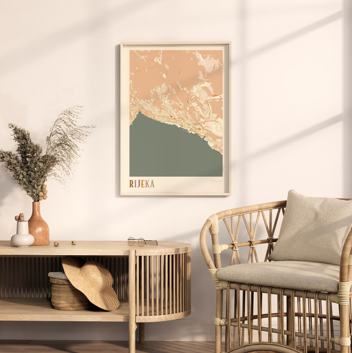 rijeka croatia map poster - image 3