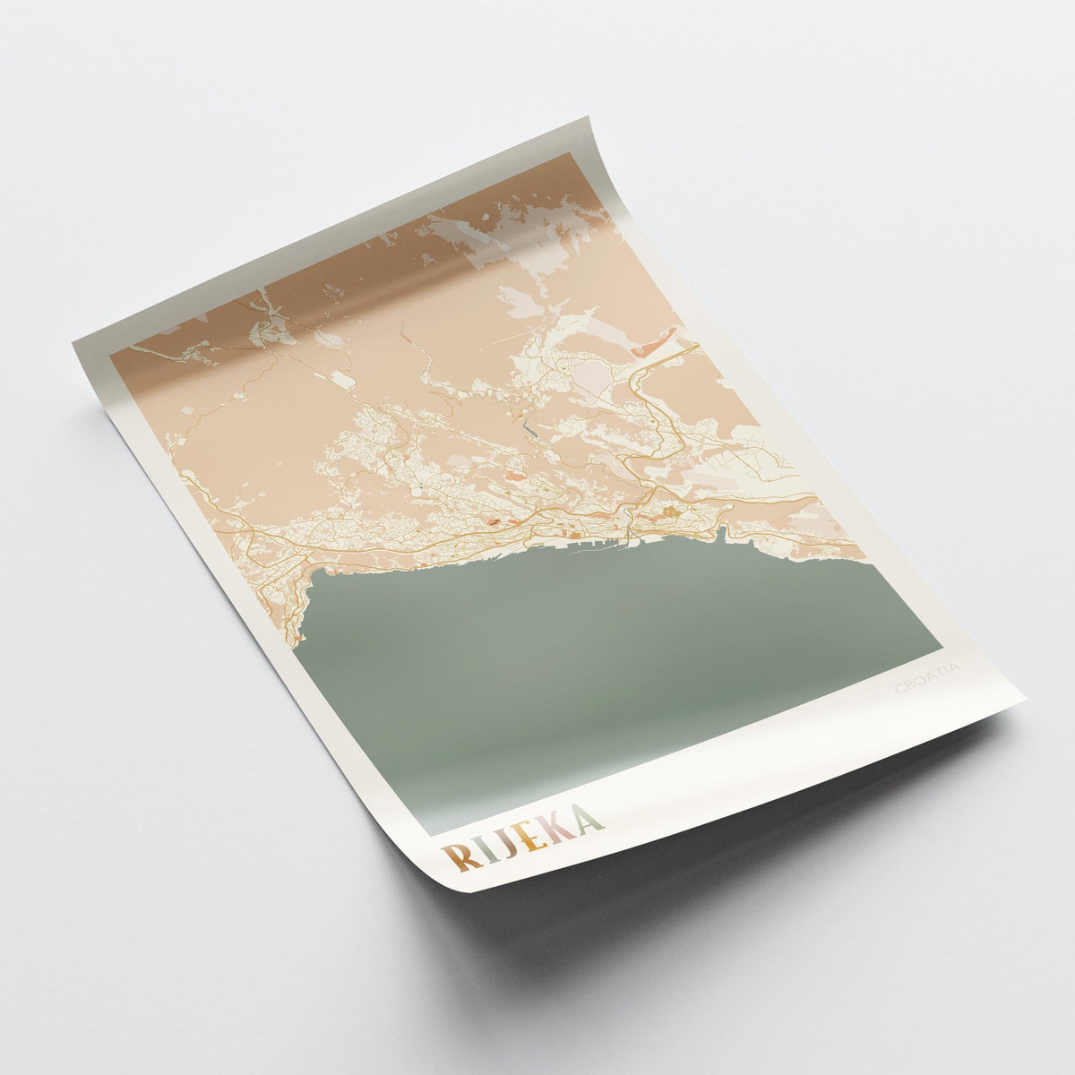 rijeka croatia map poster - image 4