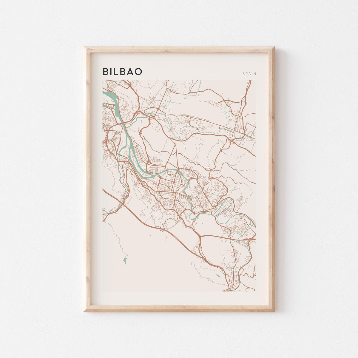 bilbao spain map poster - image 1