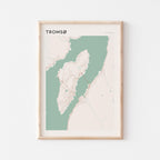 tromso norway map poster - image 1