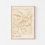 st gallen switzerland map poster - image 1
