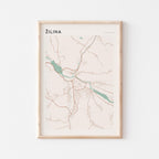 zilina slovakia map poster - image 1