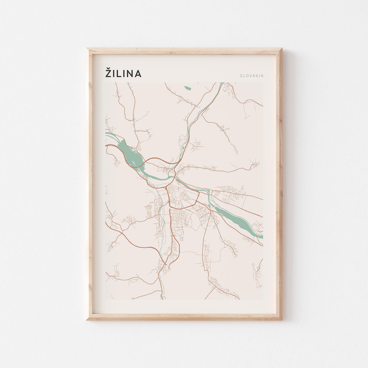zilina slovakia map poster - image 1
