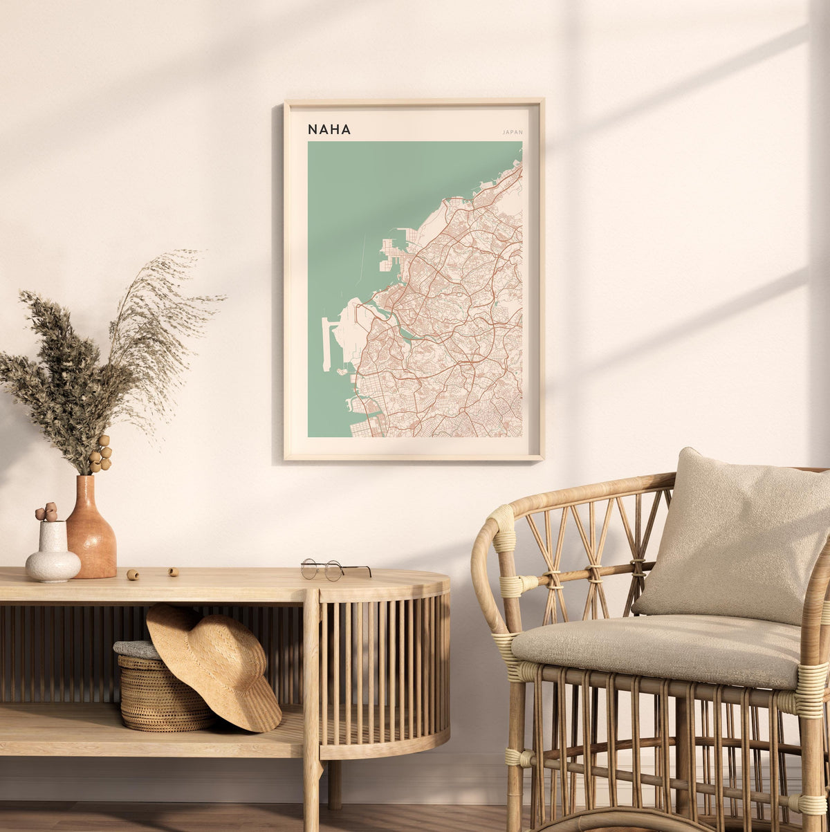 naha, japan map poster - image 3