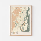 yakutsk russia map poster - image 1