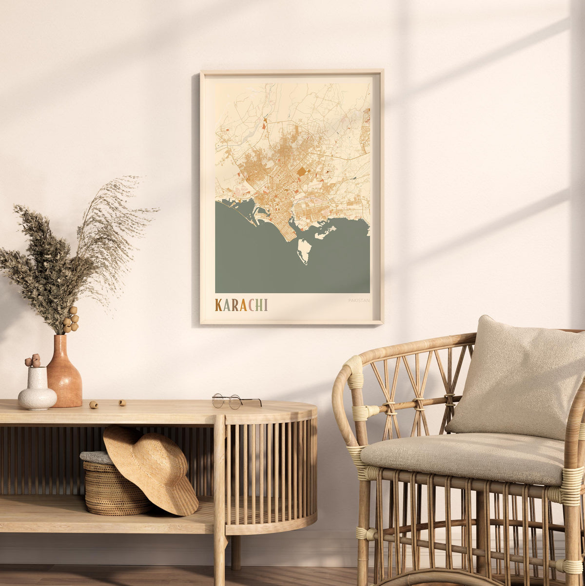 karachi, pakistan map poster - image 3